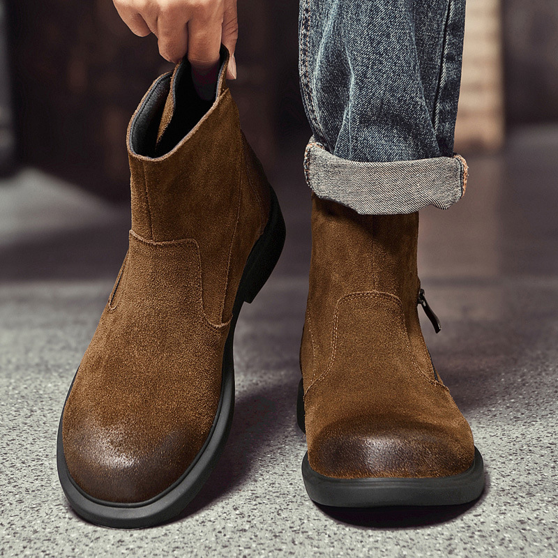 Vintage Cow Suede Mens Chelsea - Vintage Outdoor Fashion review and price