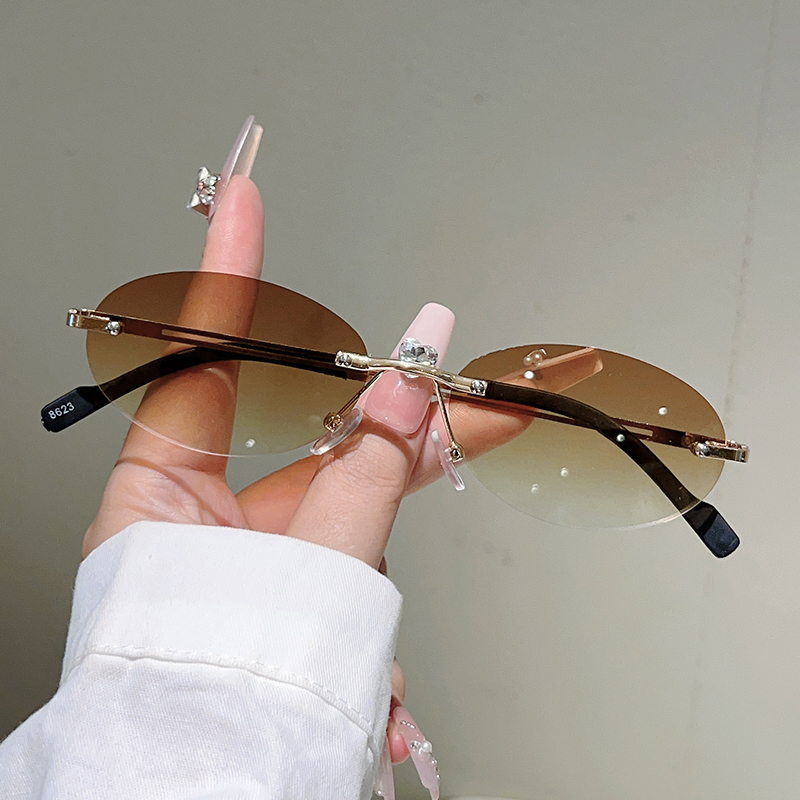 Rimless Oval Sunglasses Women  - Vintage Outdoor Fashion review and price