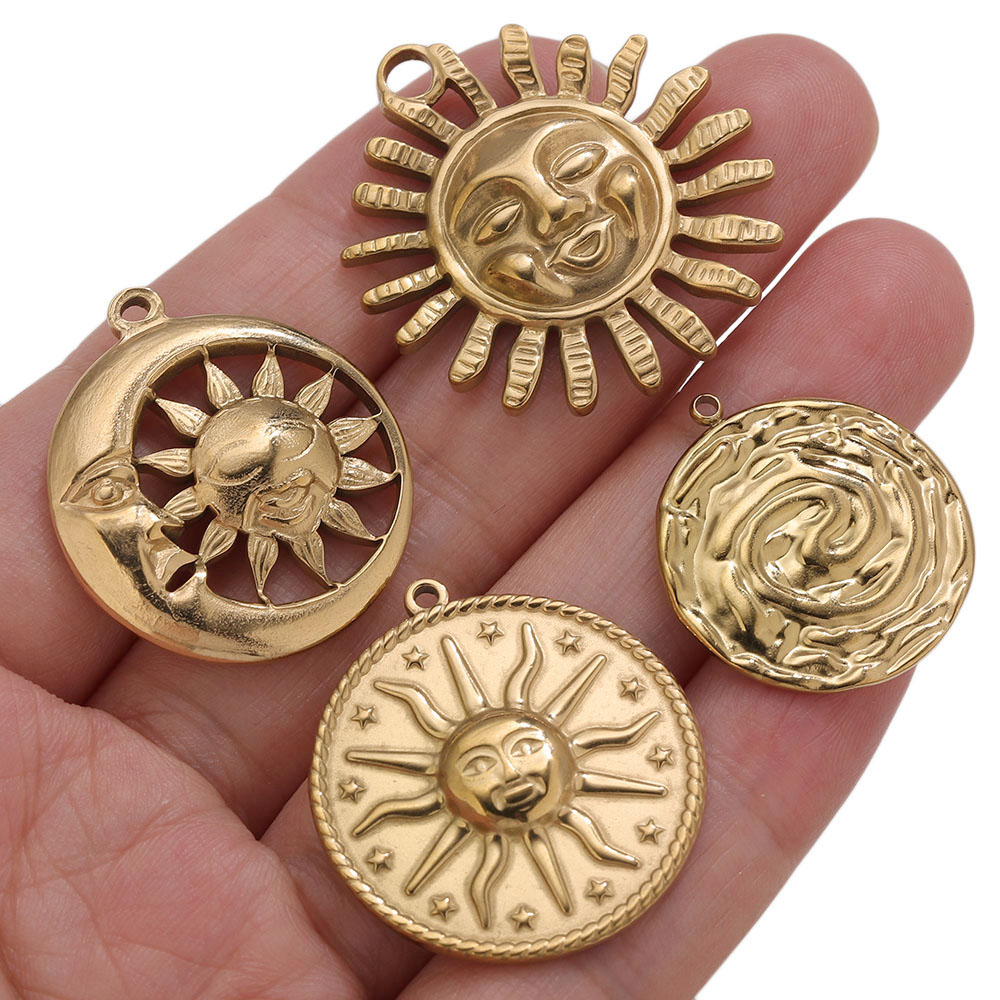5pcs PVD Gold Charms Stainless - Vintage Fashion Stores review and price