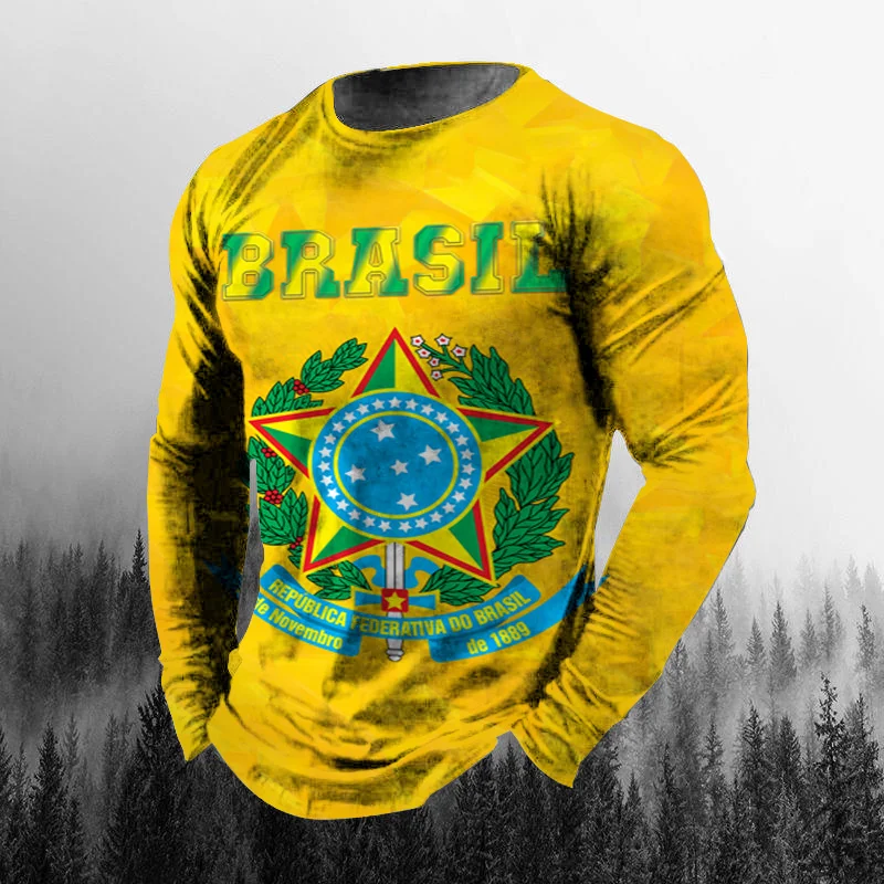 Vintage Brazilian Flag 3D Prin - Vintage Fashion Enthusiasts review and price