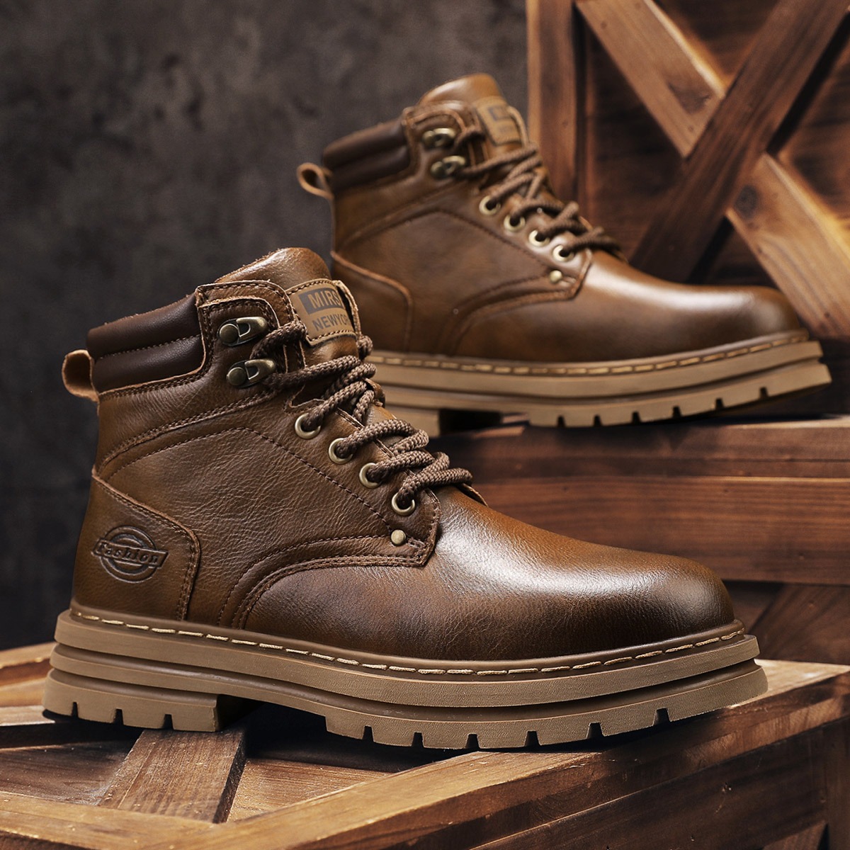 Men's Vintage Ankle Work Boots - Vintage Outdoor Fashion review and price