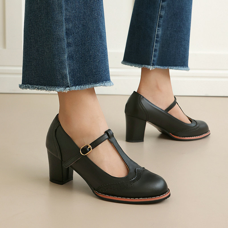 Women's Mary Jane Pumps T-Stra - Vintage Fashion Dresses review and price