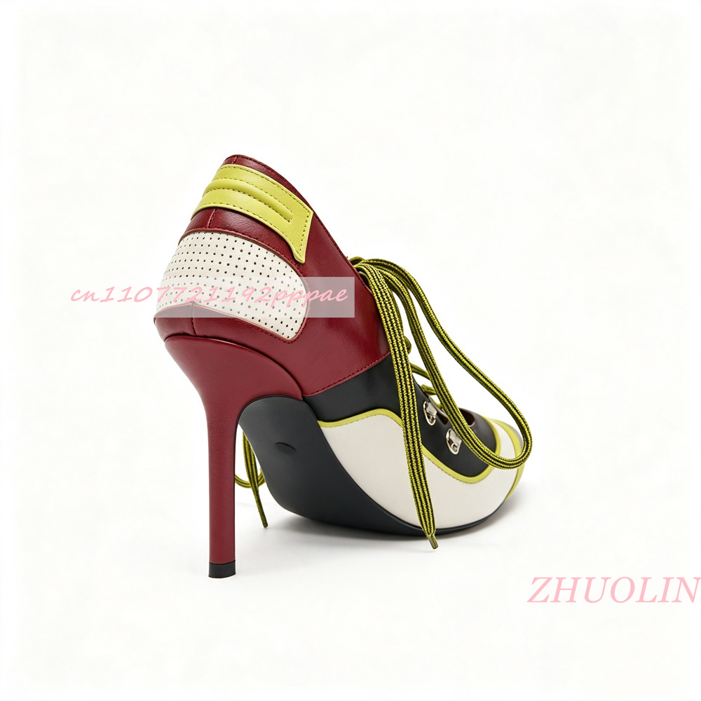 Women Lace Up Pumps Pointed To - Vintage Fashion Online review and price
