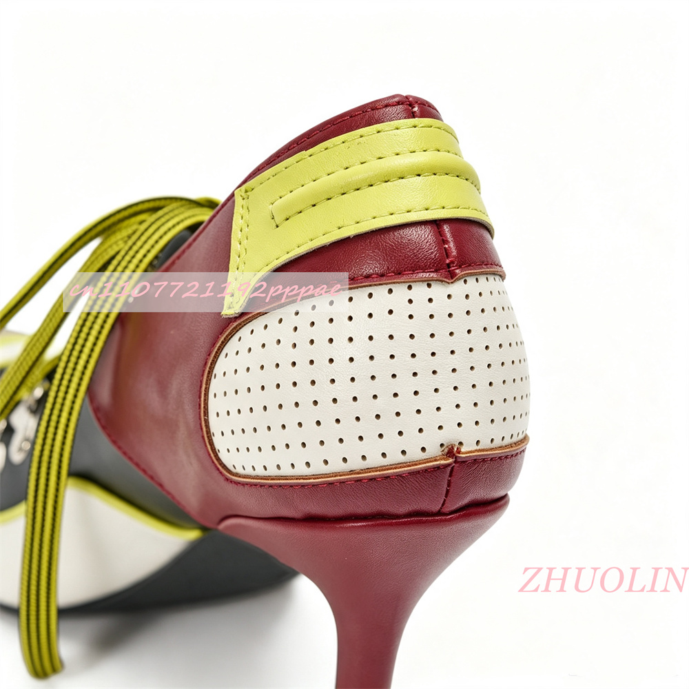 Women Lace Up Pumps Pointed To - Vintage Fashion Online review and price